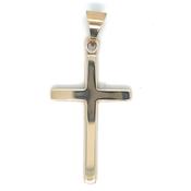 Vintage 9ct Yellow Gold Solid Cross Pendant image