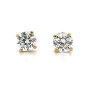 9ct Yellow Gold Cz Stud Earrings