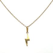 9ct Yellow Gold Lightning Bolt Necklace image
