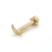 9ct Yellow Gold Little Crescent &amp; Star Reversible Single Earring