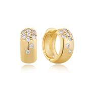 Ania Haie Gold Sparkle Chubby Hoop Earrings image