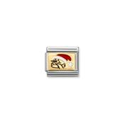 CHARM, COMPOSABLE LINK, SNOWMAN, SANTA HAT