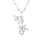 Childrens Sterling Silver Mermaid Necklace image