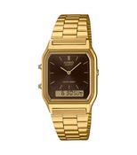 Casio Vintage Gold Retro Brown Dial Watch