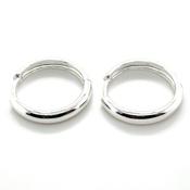 Sterling Silver Rounded Clicker Hoops image