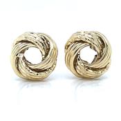 9ct Yellow Gold Knot Stud Earrings