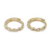 9ct Yellow Gold Twist Clicker Hoop Earrings
