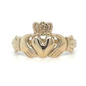 Vintage 9ct Yellow Gold Claddagh Ring With Entwined Band image