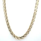 Vintage 9ct Yellow Gold 19” Curb Chain Necklace