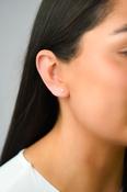 Sterling Silver Marquise Cz Single Ear Stud image