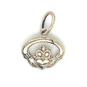 Vintage 9ct Yellow Gold Petite Claddagh Pendant image