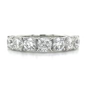 Platinum Laboratory Grown 2ct Round And Cushion Cut Diamond Seven Stone Ring image