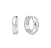 Ania Haie Silver Small Chubby Sparkling Huggie Hoop Earrings