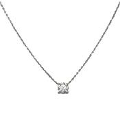 14ct White Gold Laboratory Grown 0.50ct Round Brilliant Floating Diamond Pendant