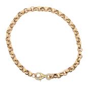 Vintage 9ct Yellow Gold 7.5” Round Belcher Link Bracelet image