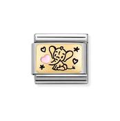 COMPOSABLE CHARM GOLD Pink Enamel Elephant Plate image