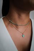 9ct Yellow Gold Amazonite Beaded Necklace &amp; Oval Pendant Bundle