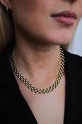 Vintage 14ct Yellow Gold Triple Rowed Necklace image