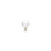 Ania Haie Gold Shell Pearl With Sparkling Accent Barbell Single Earring