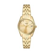 Fossil Scarlette Ladies Three-Hand Date Gold-Tone Stainless Steel Watch