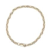 Vintage 9ct Yellow Gold Small Oval Link 8” Bracelet