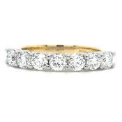 18ct Yellow Gold Laboratory Grown 1.06ct Seven Stone Diamond Ring image