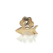 9ct Yellow Gold Arrow Single Flatback Earring image
