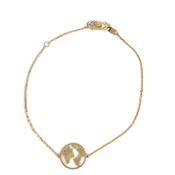 9ct Yellow Gold Map Of The World Bracelet image