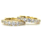 Golden Tapered Cz Hoop Earrings image