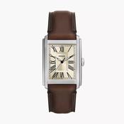 Fossil Carraway Three-Hand Brown Leather Watch