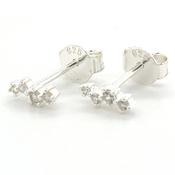Sterling Silver Scattered Cz Earrings image