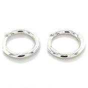 Sterling Silver Clicker Hoop Earrings image