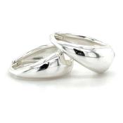 Sterling Silver Tapered Hoop Earrings image