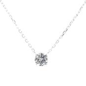 Sterling Silver Floating Round Cz Necklace image