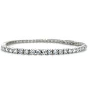 9ct White Gold Cz Tennis Bracelet