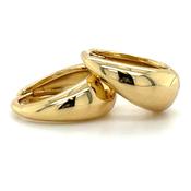 Golden Tapered Hoop Earrings image