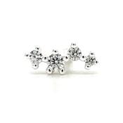 Sterling Silver Scattered Cz Single Ear Stud image