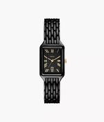 Fossil Raquel Three-Hand Date Black Stainless Steel Watch
