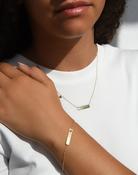9ct Yellow Gold Bar With Heart Cutout Pendant &amp; Bracelet Bundle