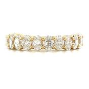 14ct Yellow Gold 2.06ct Laboratory Grown Oval Cut Diamond Eternity Ring image
