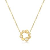 Ania Haie Gold Asymmetric Beaded Circle Necklace