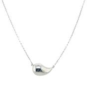9ct White Gold Petite Teardrop Necklace image