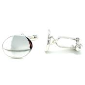 Sterling Silver Oval Cufflinks