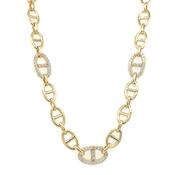 Golden Cz Love Lock Necklace image
