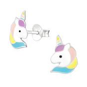 Children’s Sterling Silver Pastel Unicorn Earring’s. image