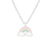 Children’s Small Pastel Colour Rainbow Necklace. image