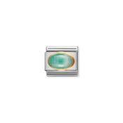 Composable Classic Month Stone in Steel, 18ct Gold May EMERALD