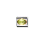 Composable Classic Month Stone in Steel, 18ct Gold August Peridot