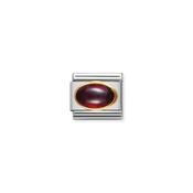 Composable Classic Month Stone in Steel, 18ct Gold January Garnet