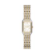 Fossil Two Tone Square Three Hand Watch with White Dial image